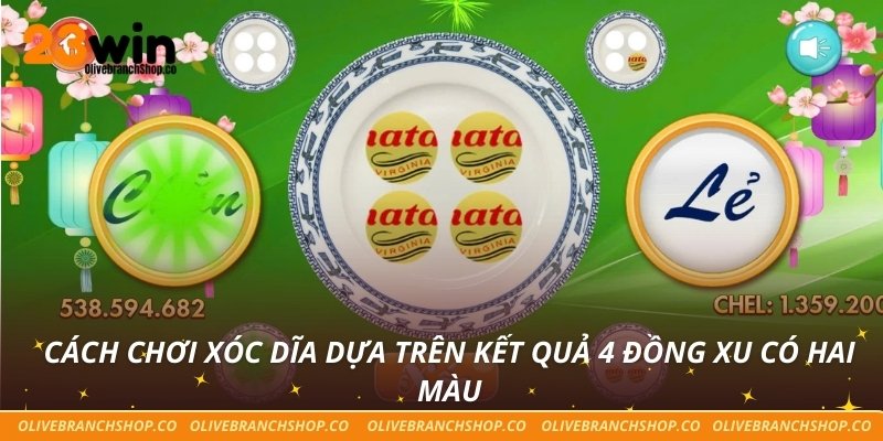 Cách chơi xóc dĩa dựa trên kết quả 4 đồng xu có hai màu