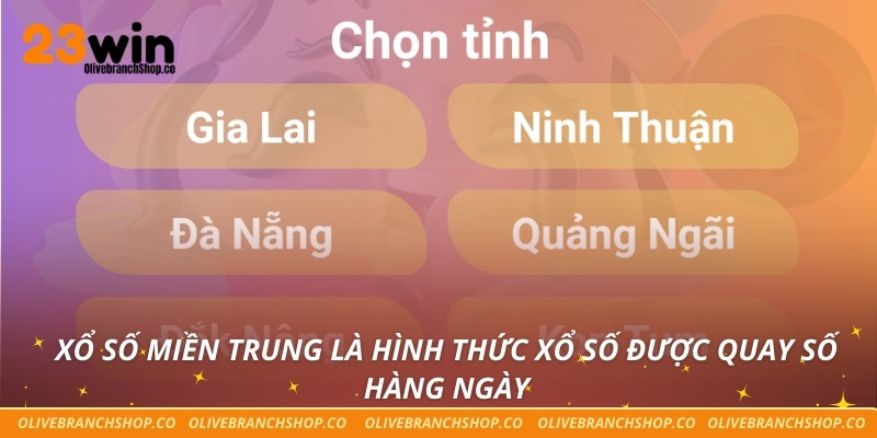 Xổ số miền trung là hình thức xổ số được quay số hàng ngày